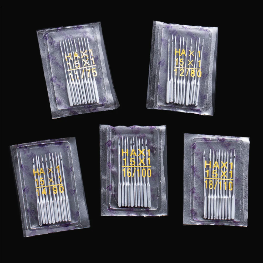 Универсальные швейные иглы 15x1 130x705H набор из 10 прочных упаковочных швейных