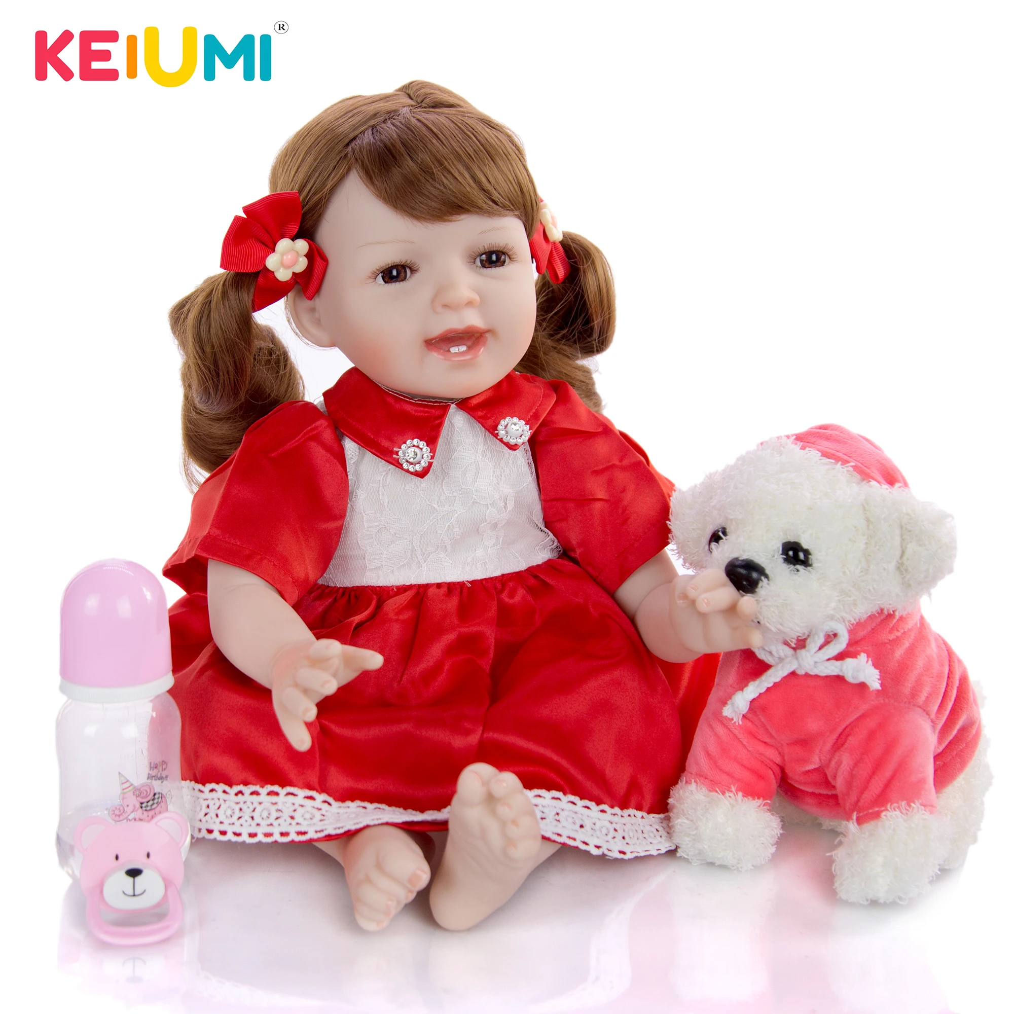 Кукла реборн улыбающаяся Мягкая силиконовая 22 дюйма|Куклы| |