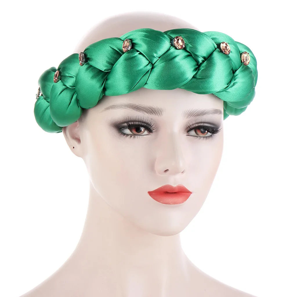 Новинка большая крупная атласная плетеная коса ручной работы африканская Кепка