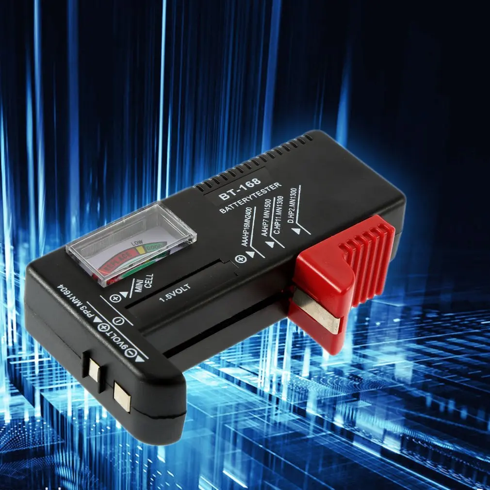 

AA/AAA/C/D/9V/1.5V Batteries Volt Tester Universal Button Cell Battery Colour Coded Meter Indicate Volt Tester Power Checker