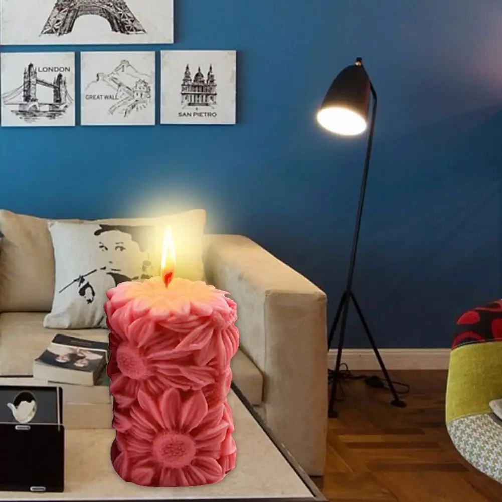 3D Свеча в виде подсолнуха силиконовая форма для мыла Сделай Сам Арома свеча