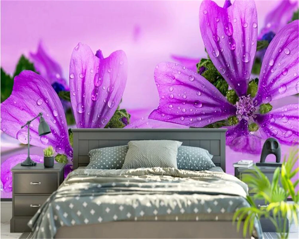 Обои по индивидуальному заказу романтическая Китайская орхидея фиолетовый