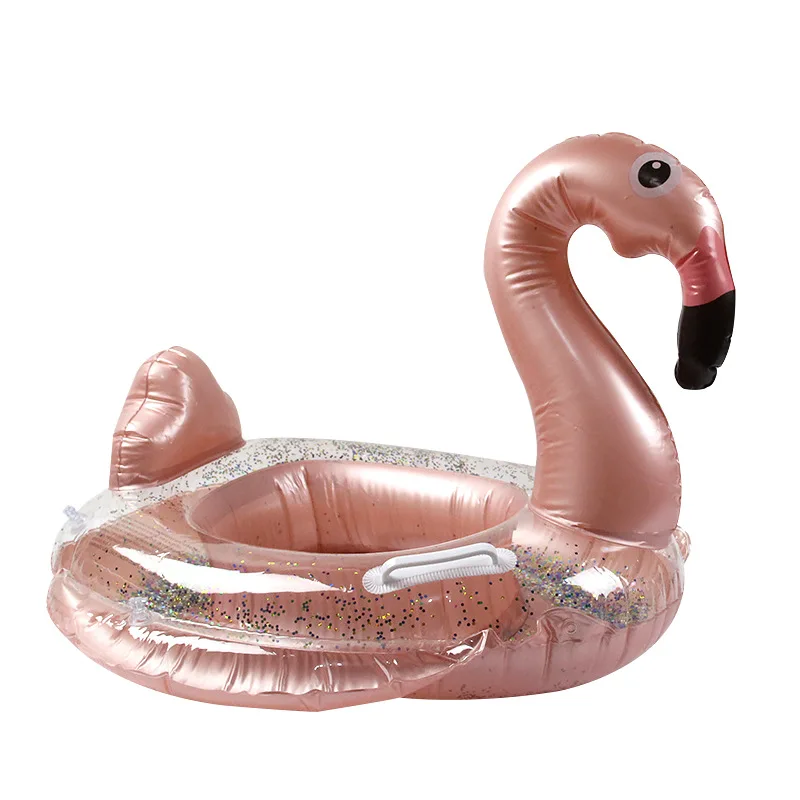 Cute Cartoon Inflatable Baby Sequined Flamingo Unicorn Swimming Ring Pool Float Child Swim Seat Water Toys | Спорт и развлечения