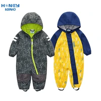 honeyking childrens jumpsuit reflective plus velvet softshell overalls rain pants waterproof jumpsuit kids rompers jumpsuit