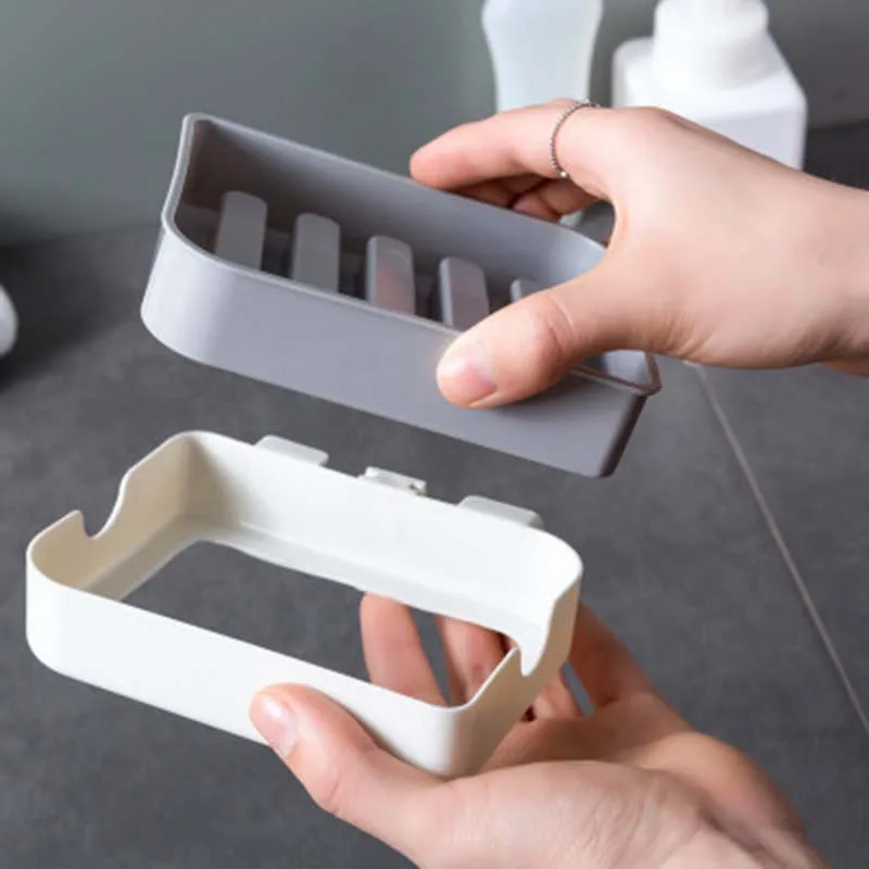 Настенный двойной Слои мыльница для жидкого мыла или ополаскивателя держатель