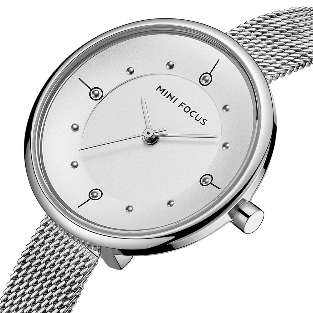 Женские часы роскошные Серебристые ультратонкие женские 2019 Роскошные