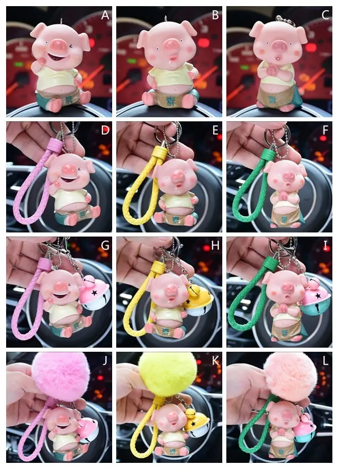 3D поцелуй брелок с дизайном Поросёнок для пары прекрасный подарок влюбленных