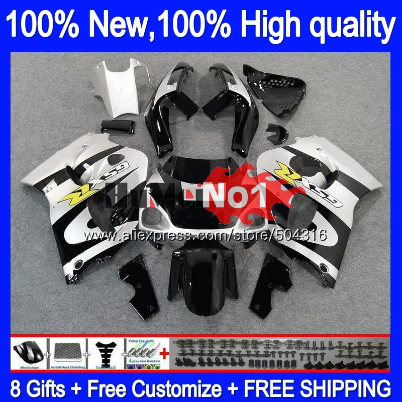 

Корпус для SUZUKI SRAD GSXR 750 600 женский черный серебряный 11MC.47 GSXR750 1996 1997 1998 1999 GSXR600 96 97 98 99 00 обтекатель