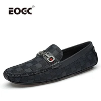 full grain leather men casual shoes top quality handmade men flats comfortable slip on moccasins shoes men zapatos hombre