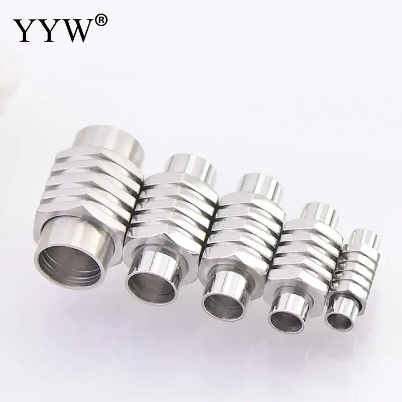 

1pcs Stainless Steel Magnetic Clasps Connector Buckles Jewelry Making Findings 5-20mm Polished For DIY Leather Bracelets Charms