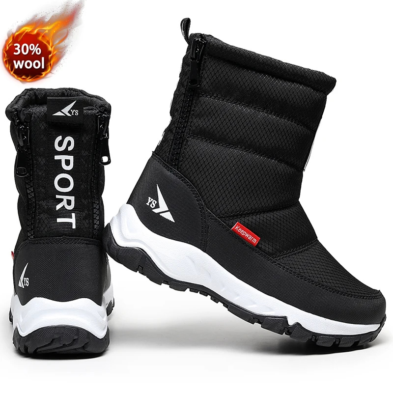 Мужские зимние ботинки обувь для мужчин теплые Высокая мужская теплая