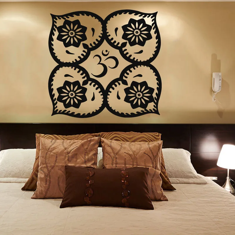 

WJWY Mandalas Flowers Wall Stickers Hearts Creative Design Art Wall Decal Home Stickers Vinyl Removable Decoration
