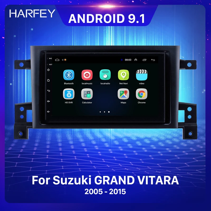 Harfey Android 9 1 Автомобильный GPS навигатор плеер для Suzuki GRAND VITARA 2005 2015 Поддержка Радио