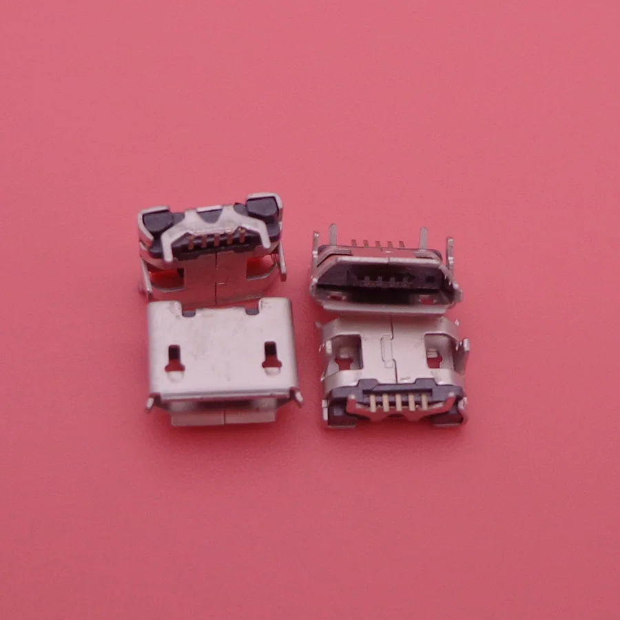 100 шт./лот Micro 5pin usb разъем для зарядки Тип B DIP четыре фута ремонта мобильного