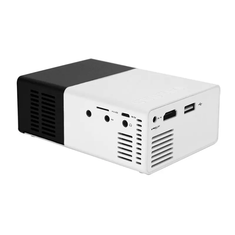 

YG300 Portable Mini LED Projector 320x240 Pixels 600Lumens Projector Home Media Player Built-in Speaker