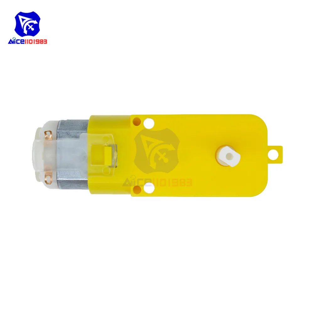 Редукторный двигатель постоянного тока diymore 3 6 в с двумя валами 125 об/мин для умных