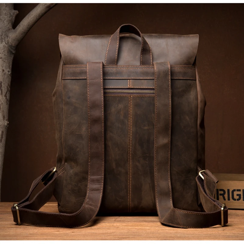 Рюкзак мужской из натуральной кожи с отделением для ноутбука | Багаж и сумки