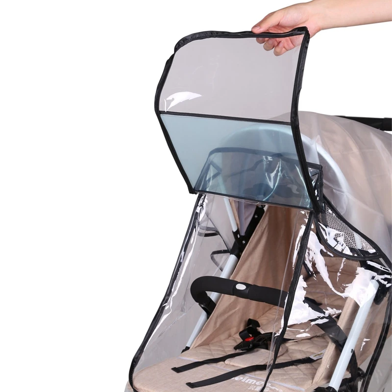 

NEW-Stroller Rain Cover Universal, Baby Travel Weather Shield, Windproof Waterproof, Protect From Dust Snow