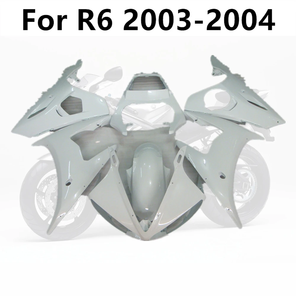 

Мотоцикл для Yamaha R6 2003-2004 полный обтекатель комплекты чистый цвет белый жемчуг блеск белый 03-04 Кузов капот инъекция