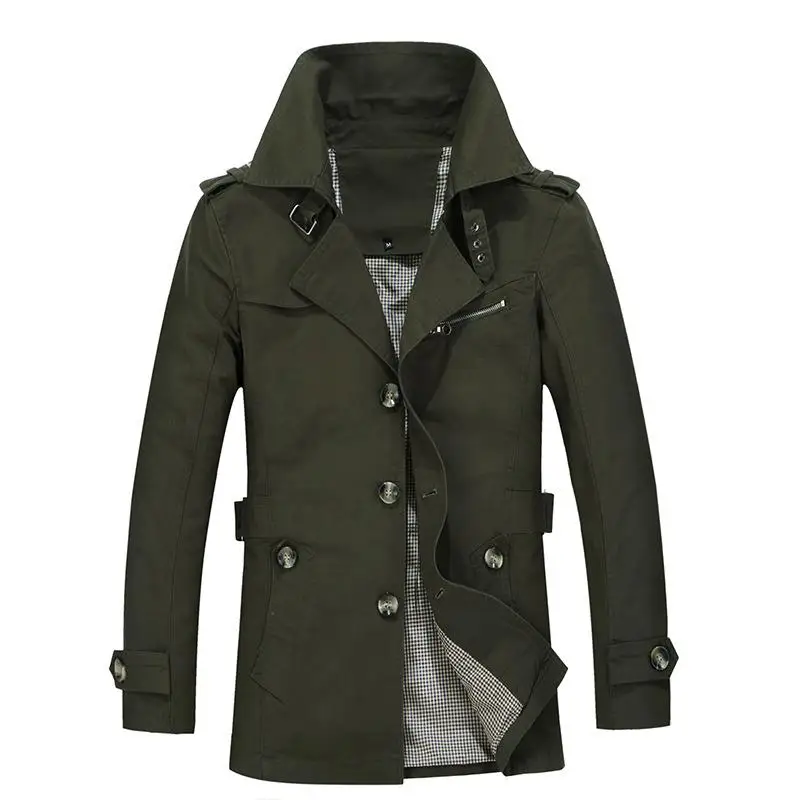 

Fall 2019 new men long thin section windbreaker jacket trend of men's business casual coat coat of cultivate one's morality