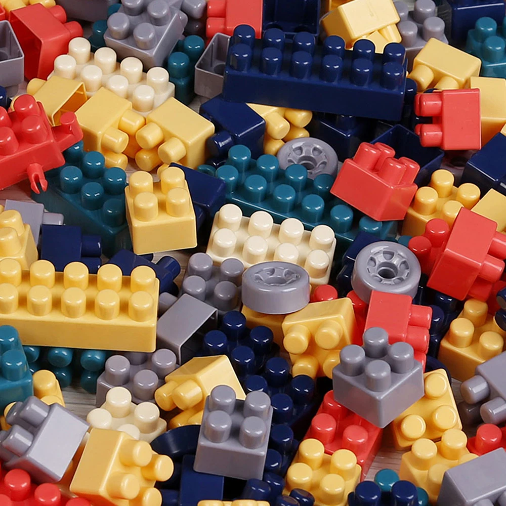 100 шт Мини Строительные блоки наборы цветные кирпичи сборка классический поезд