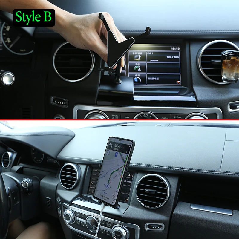 car mobile phone holder navigation bracket gps screen below parts for land rover discovery 4 lr4 2010 2016 interior accessories free global shipping