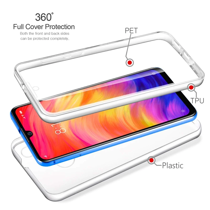 Прозрачный чехол с полным покрытием для XiaoMi Mi 8 Lite A1 A2 SE RedMi Note 7 Pro S2 6 6A 5 5A Prime Plus