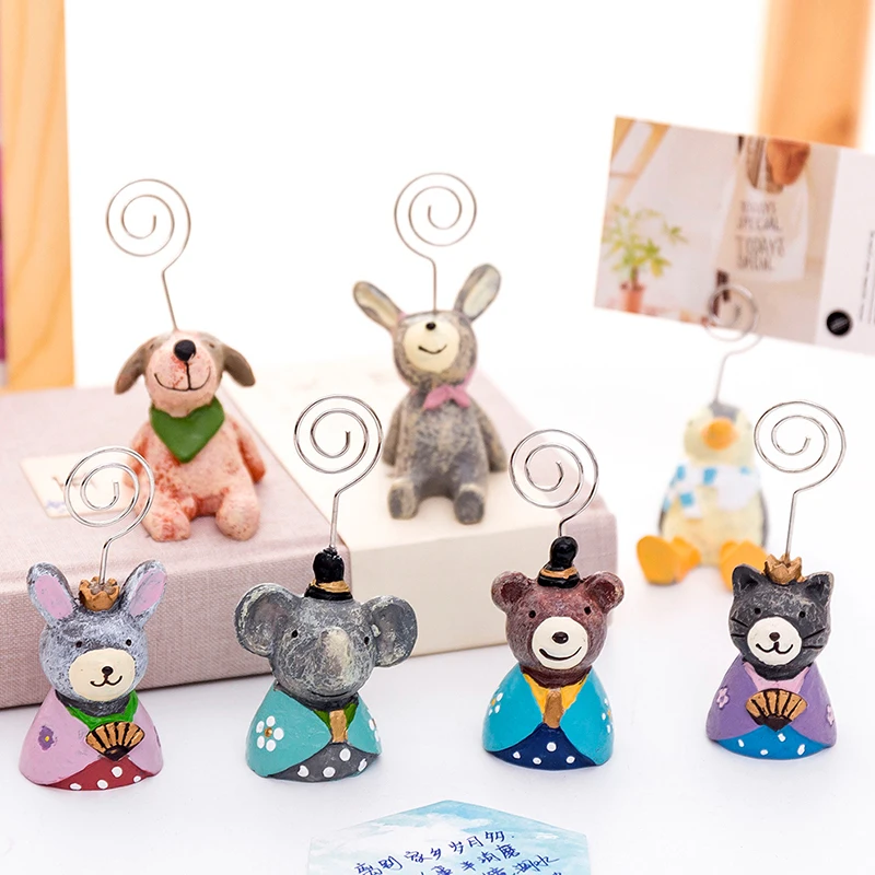 Симпатичный держатель для фотографий подставка с зажимом украшение в виде