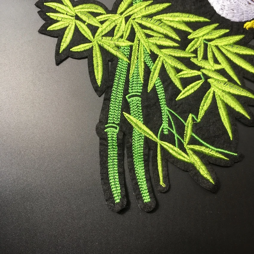 1 шт. патчи для одежды больших размеров из зеленого бамбука с вышивкой растений