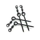 10 шт., поворотное кольцо для ловли карпа, с шуруп для приманки s, для причесок, шуруп для приманки, для искусственной кукурузы, всплывающая зигпенопласта, матовое черное