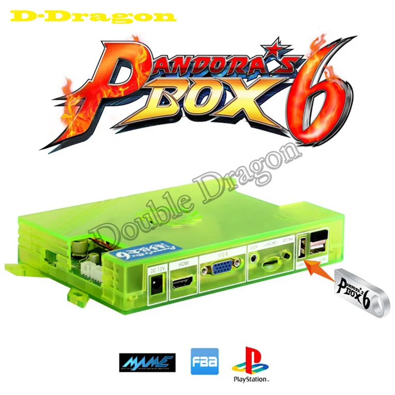 Панель Pandora's box 6 HD 1300 в 1 мультиаркадная плата Jamma с поддержкой CGA / VGA/HDMI доска Pandora