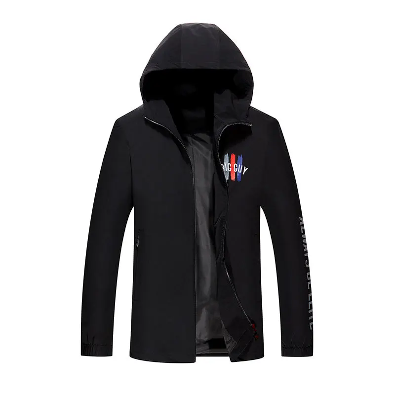 

Сезон осень-зима; Новая мужская полнит размера плюс; Модная повседневная куртка с капюшоном