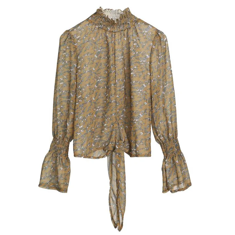 New Women Blouse Boho Beach Autumn Tops Long Sleeve Floral Shirt Polka Dot Harajuku Loose Tumblr Elegant Blusas Femininas | Женская