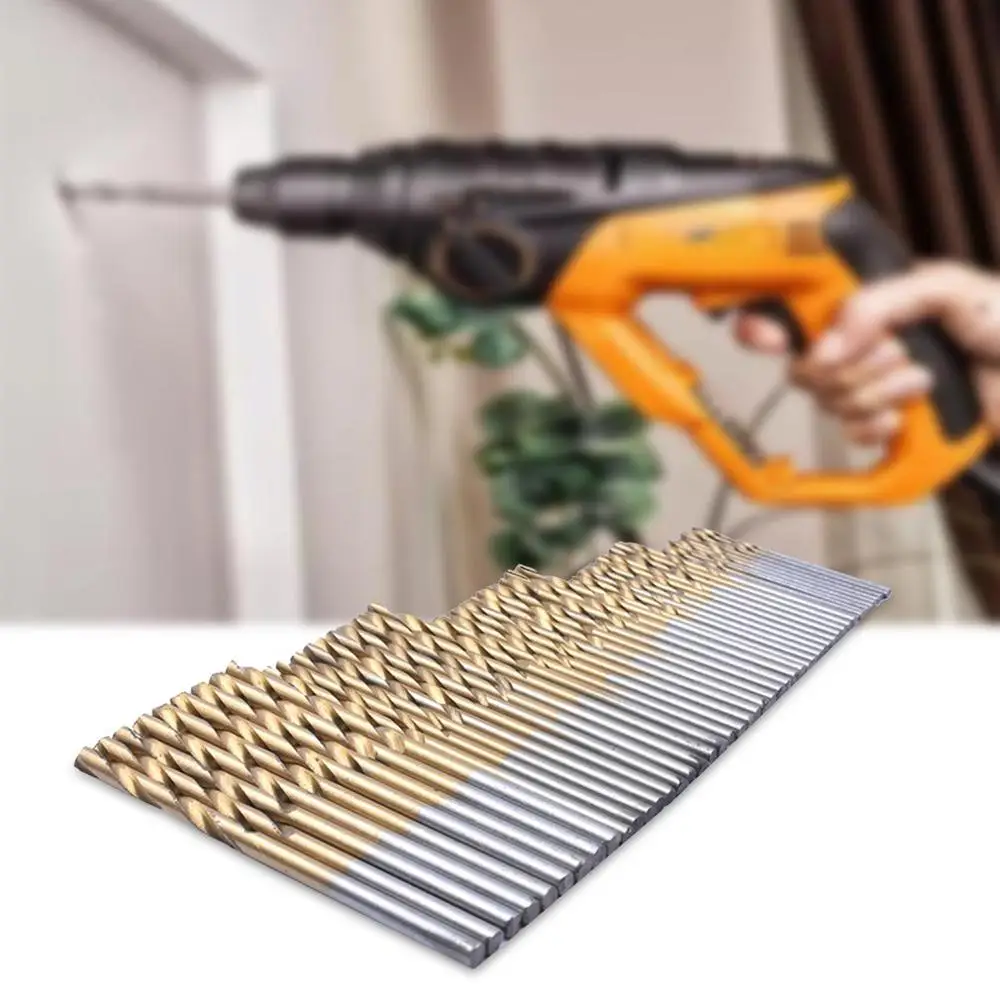 Дропшиппинг 50 титановые мини сверла бит быстрого изменения набор 1/4