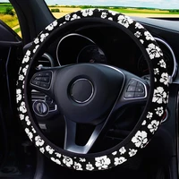 universal 37 38cm flower car steering wheel cover car styling anti slip protective case for auto interior decoration accessories