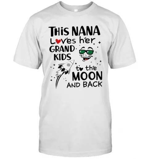 Эта бабушка любит ее внуки к Луне и спине футболку