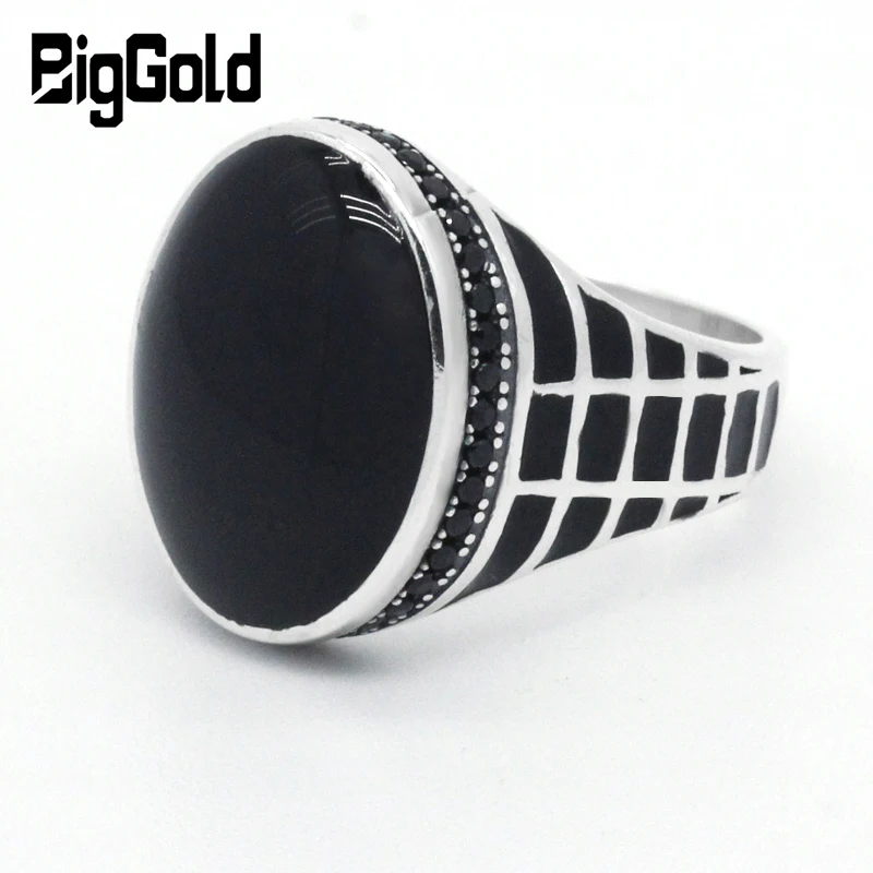 

Enamel Ring 925 Sterling Silver Unisex Black Enamel with CZ Classic Elegant Finger Ring for Men Women Lovers Trendy Jewelry