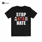 Футболка с надписью Stop Asia Hate, флаг страны Азии, футболка азиатских стран