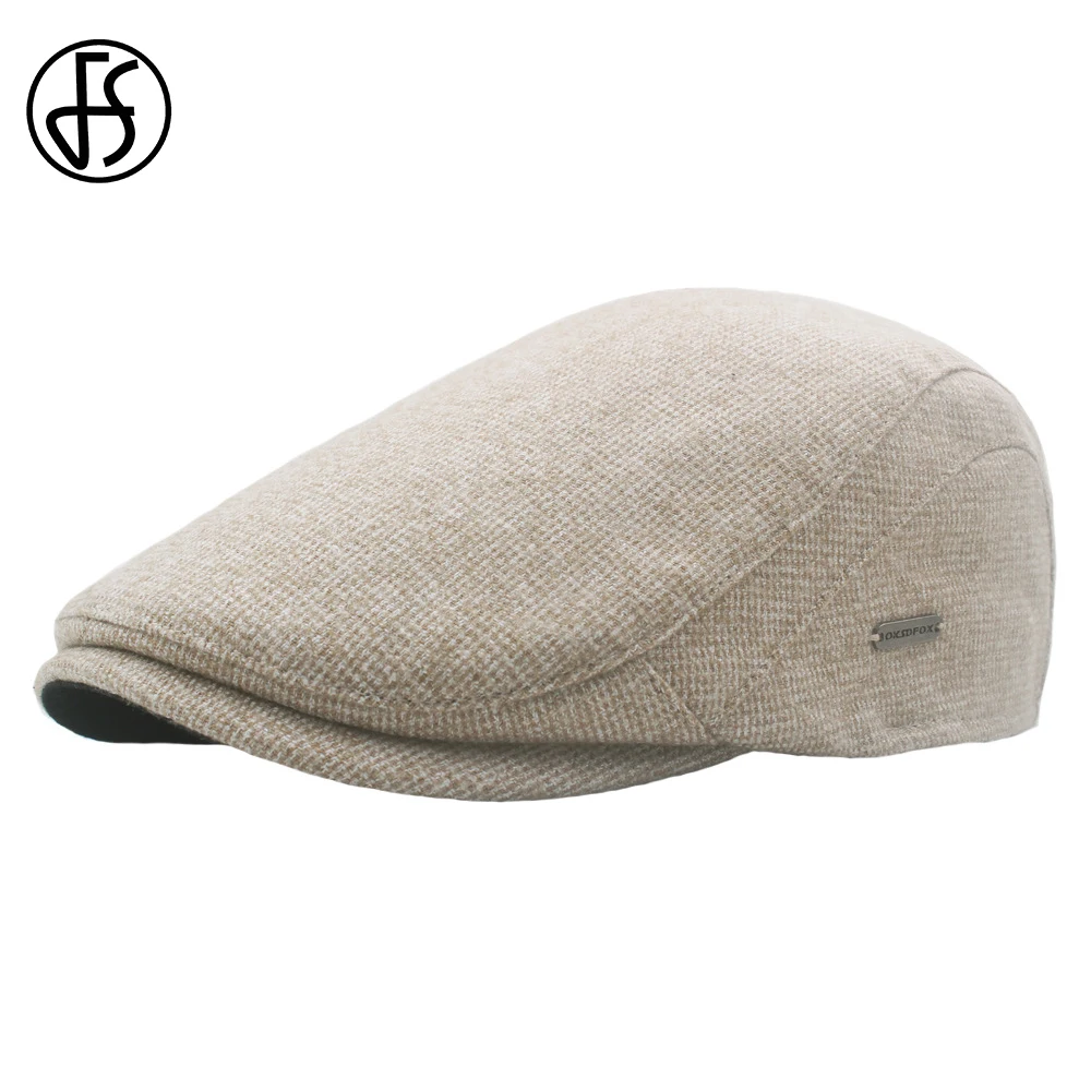 

FS 2021 зимние вельветовые вязаные шапки для мужчин и женщин, трендовые шапки Newsboy, бежевый, хаки, большой размер головы, британский берет