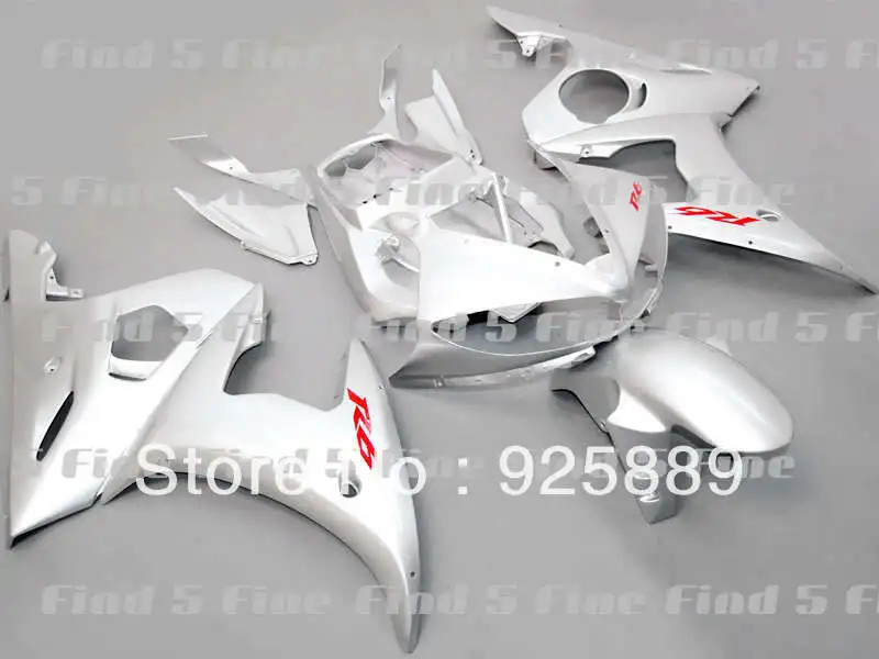 

free shipping silver fairings for YAMAHA YZF-R6 04 05 04-05 YZF R6 2004 2005 YZFR6 2004-2005 ABS fairing kit