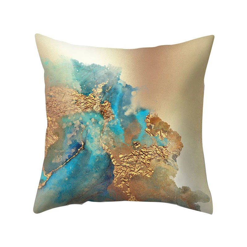 

Print Art Pillow Case Retro Marble Texture Cushion Cover 45x45cm Decorative Pillow Cases Throw Pillows Covers Fashion Pillowslip