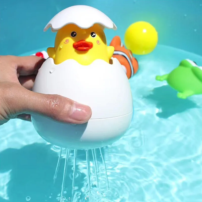 

New Baby Bathing Toy Kids Cute Duck Penguin Egg Water Spray Sprinkler Bathroom Sprinkling Shower Swimming Water Toys Kids Gifts