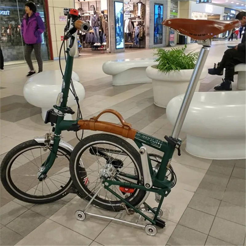 Задние велосипедные стойки Brompton, складные велосипедные грузовые стойки, легко Нажимаемые колеса, раздвижные велосипедные стойки, черный/серебристый/зеленый