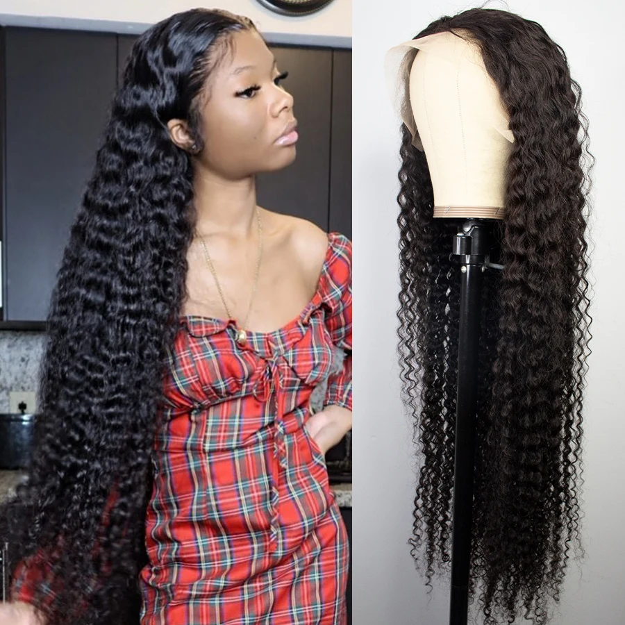 

30 32 дюйма вьющиеся человеческие волосы глубокая волна фронтальные парики для черных женщин бразильский 13x4 HD влажные и волнистые кружевные ...