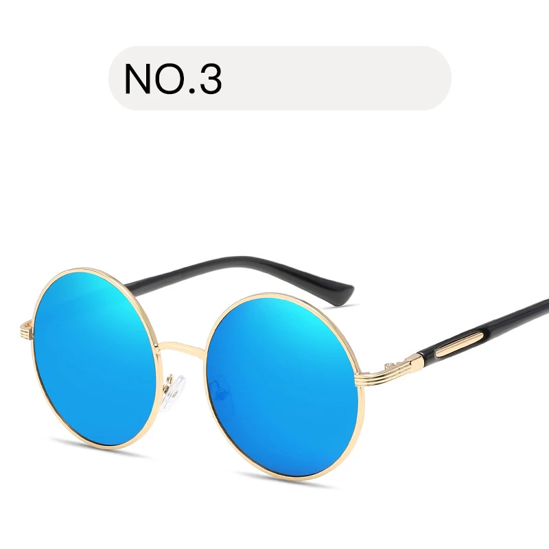 3-Gold.Blue Кошачьи глаза, женские солнцезащитные очки для женщин, Винтажные Солнцезащитные очки, круглые женские солнцезащитные очки, oculos de sol feminino - Цвет линз: 3-Gold.Blue