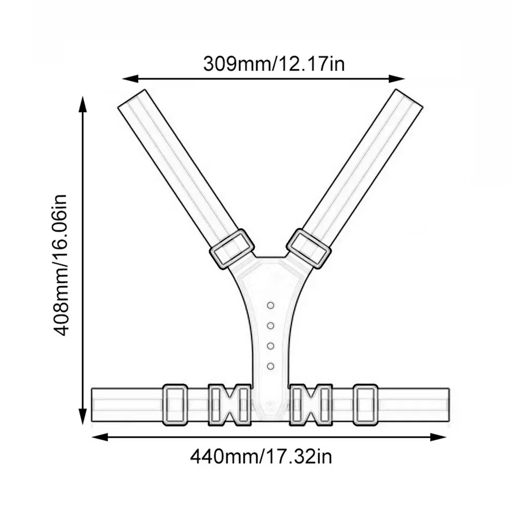 

Reflective Vest Adjustable Led Vest With Reflective Stripes Safety Vest With 8 Led Lights For Outdoor Running