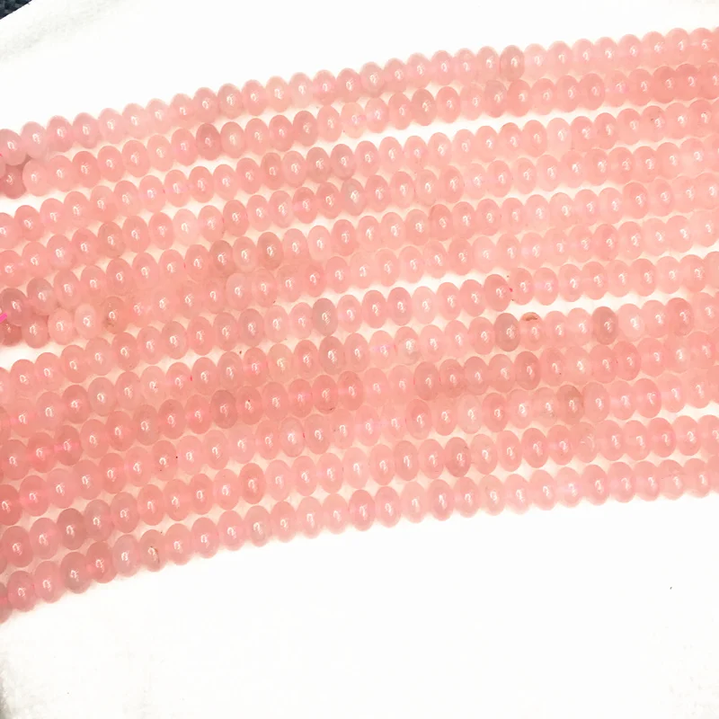 Бусины Из Натурального Розового Кварца 5x8 мм горячая распродажа незакрепленные