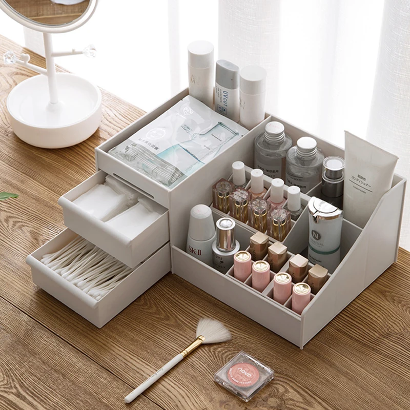Пластиковый органайзер для косметики Настольный ящик хранения домашний