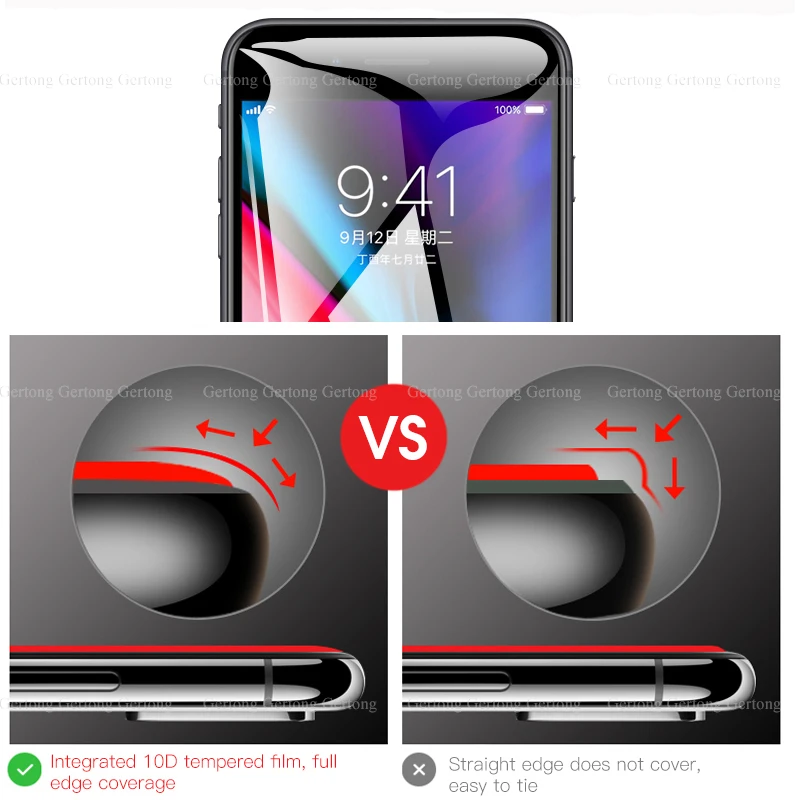 10D Премиум протектор экрана для iPhone 7 8 6 6s Plus X XS XR 11 Pro макс. Закаленное стекло