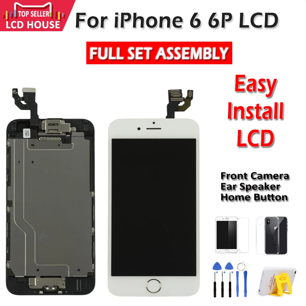 

Grade AAA Screen For iPhone 6G 6 Plus LCD Full Set Assembly Complete Display For iPhone 6 6P LCD Touch Digitizer Replacement